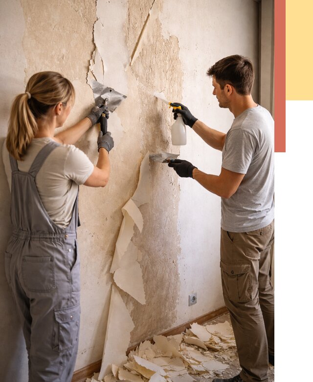 Снятие старых обоев в грозном от 5387 руб. под ключ недорого | ОТДЕЛОЧНИК-Грз