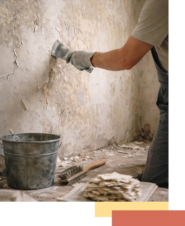 Удаление старой краски со стен в грозном качественно и быстро