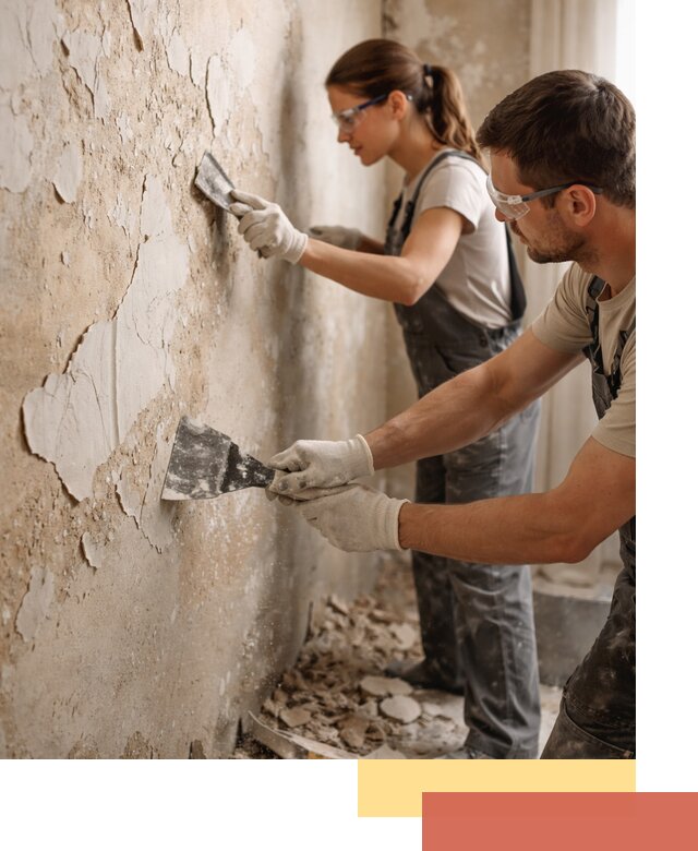 Снятие старой шпаклевки и подготовка поверхностей в грозном