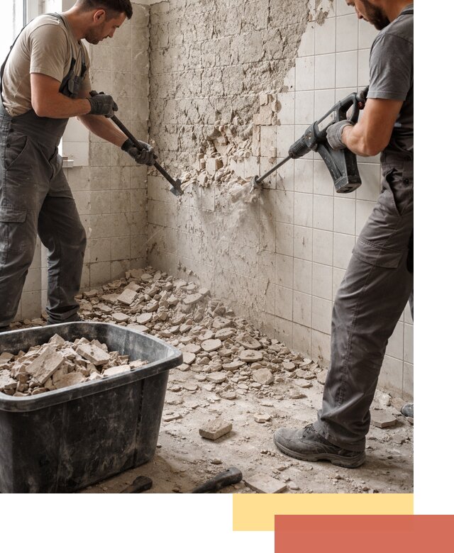 Демонтаж плитки со стен в грозном быстро и аккуратно