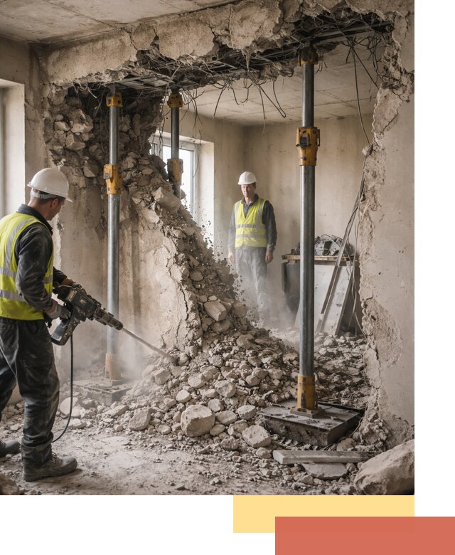 Снос несущих стен в грозном с гарантией безопасности и качества