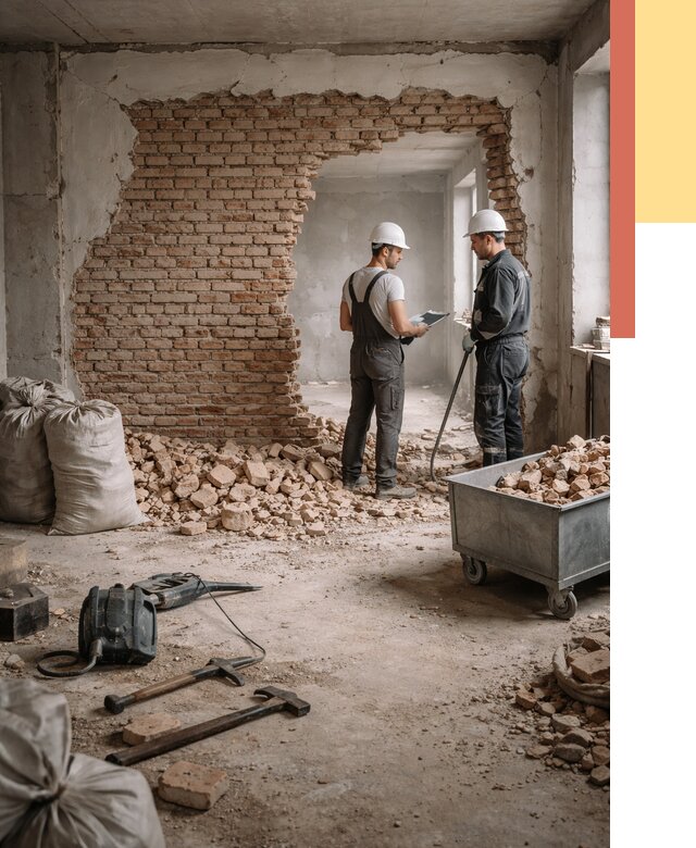 Демонтаж кирпичных стен в грозном от 4310 руб. — быстро, недорого, под ключ | ОТДЕЛОЧНИК-Грз