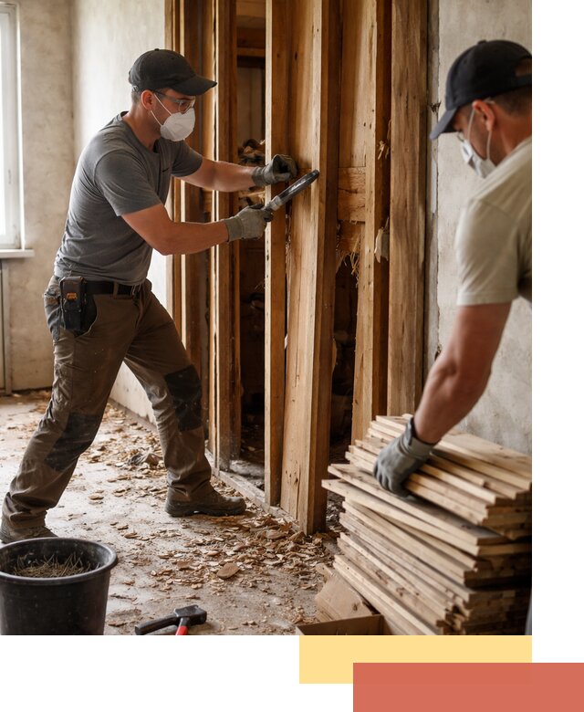 Демонтаж деревянных перегородок в грозном быстро и аккуратно