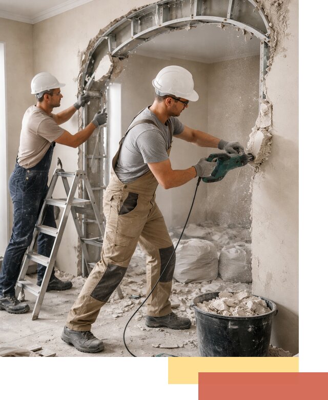 Демонтаж гипсокартонной арки в грозном быстро и аккуратно