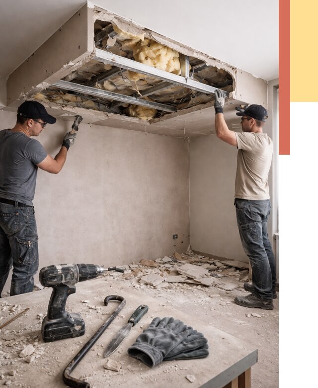 Демонтаж короба из гипсокартона в грозном от 1560 руб. — быстро и недорого | ОТДЕЛОЧНИК-Грз