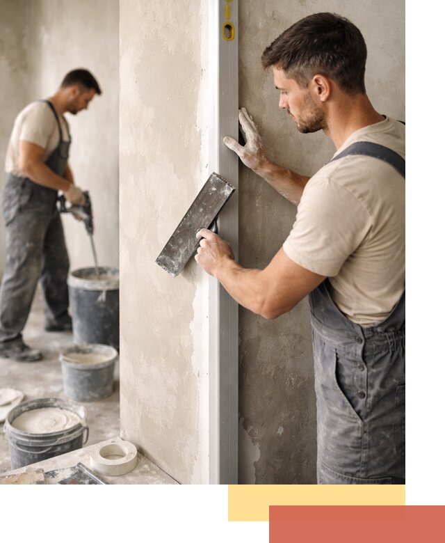 Выведение углов стен в грозном: монтаж и оштукатуривание