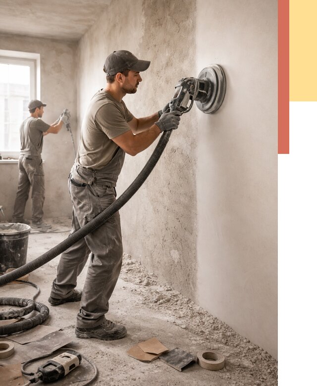 Шлифовка стен в грозном от 1231 руб/м2 — быстро и недорого | ОТДЕЛОЧНИК-Грз