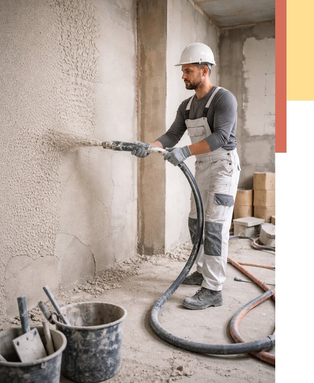 Машинная штукатурка стен в грозном под ключ от 6670 руб./м2 | ОТДЕЛОЧНИК-Грз