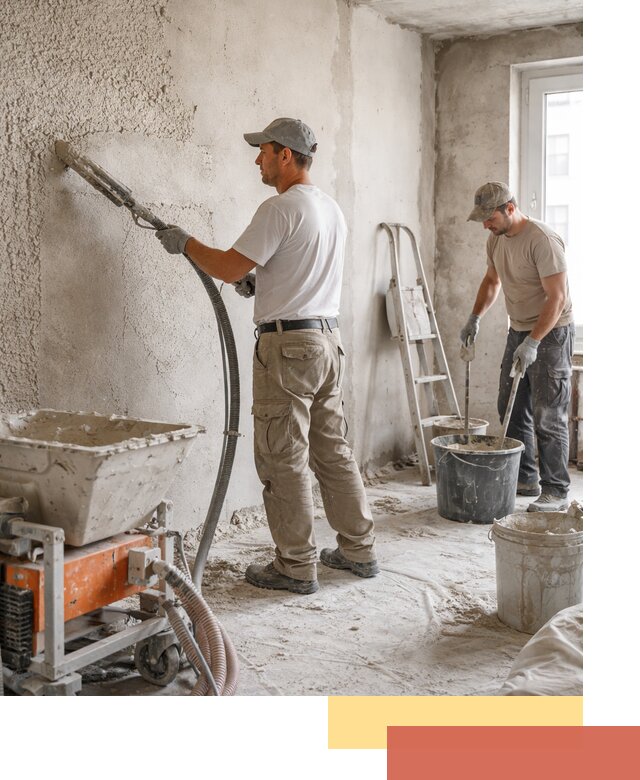 Машинная штукатурка стен в грозном — быстро и качественно