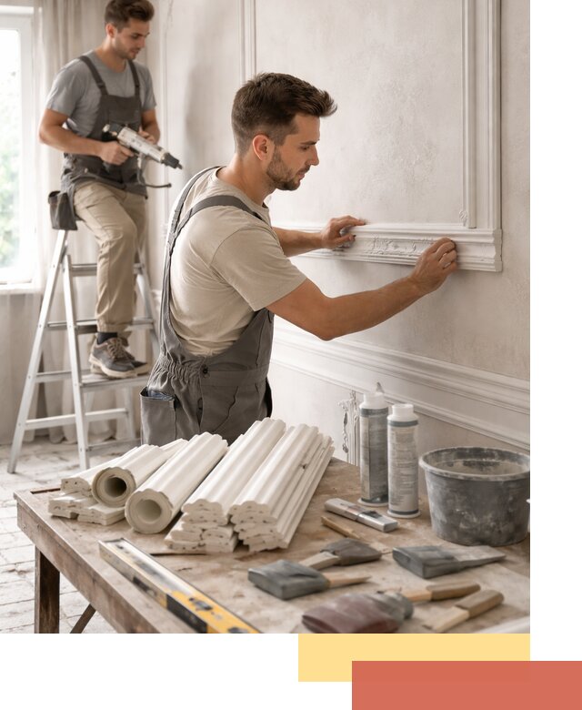 Монтаж лепнины на стены в грозном профессионально и качественно