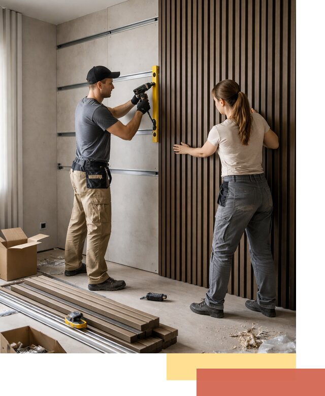 Монтаж реечных панелей на стены в грозном