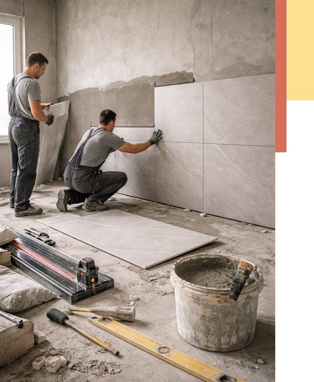 Облицовка стен керамогранитом в грозном от 4310 руб./м² — услуги под ключ | ОТДЕЛОЧНИК-Грз