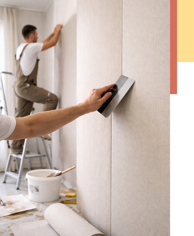 Поклейка текстильных обоев в грозном от 4617 руб. под ключ | ОТДЕЛОЧНИК-Грз