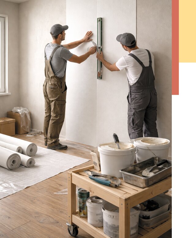 Поклейка стеклообоев в грозном от 6670 руб. за м2 — быстро и недорого | ОТДЕЛОЧНИК-Грз