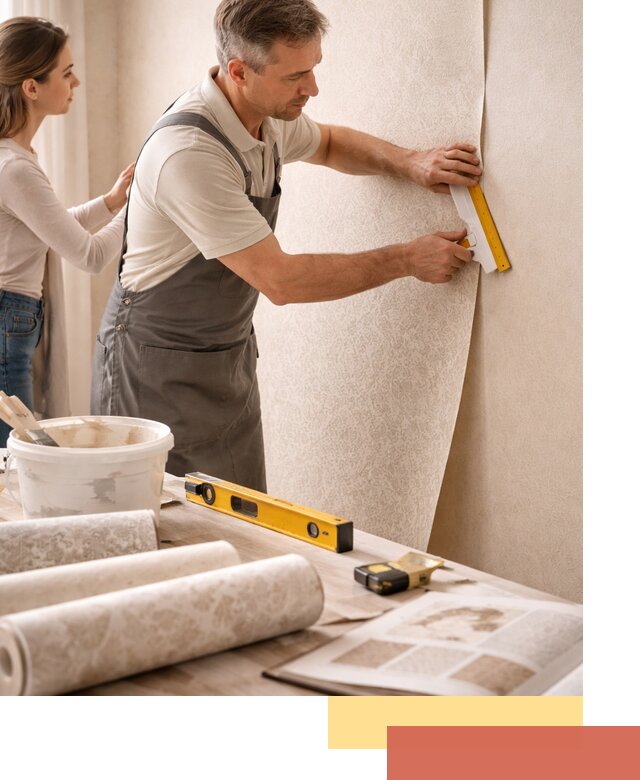 Поклейка обоев с подбором рисунка в грозном