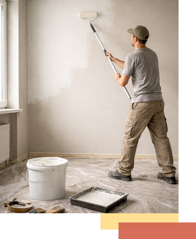 Покраска стен латексной краской в грозном качественно и быстро