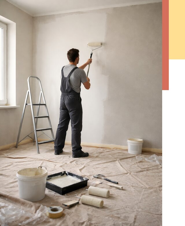 Покраска стен моющейся краской в грозном от 359 руб./м² — быстро и недорого | ОТДЕЛОЧНИК-Грз