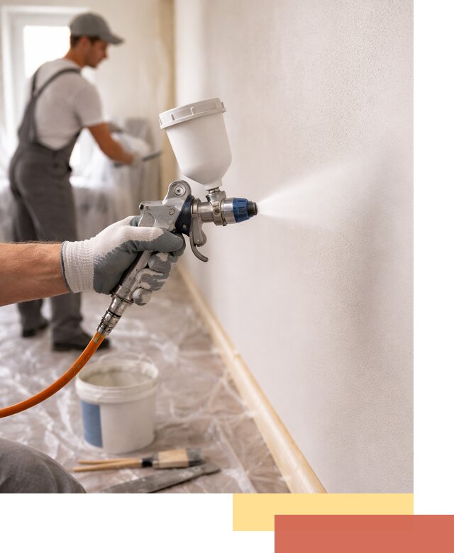 Покраска стен краскопультом в грозном быстро и качественно