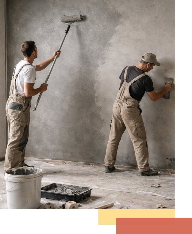 Покраска стен под бетон в грозном профессионально и недорого