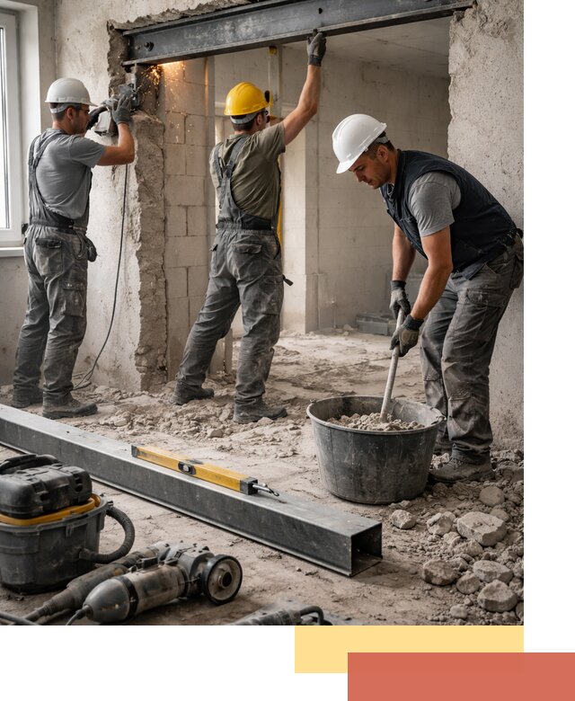 Создание проемов в стенах и несущих конструкциях в грозном