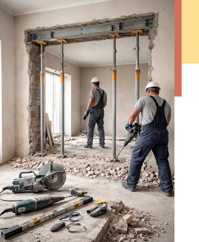 Прорезка проема в стене в грозном от 4617 руб. — быстро и недорого | ОТДЕЛОЧНИК-Грз