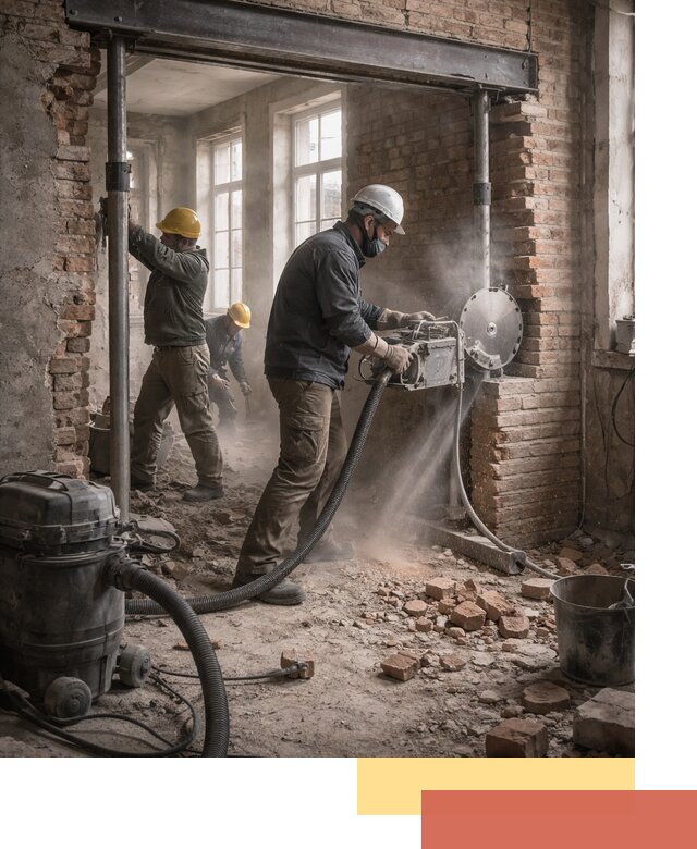 Прорезка проема в стене под дверной или оконный проем в грозном