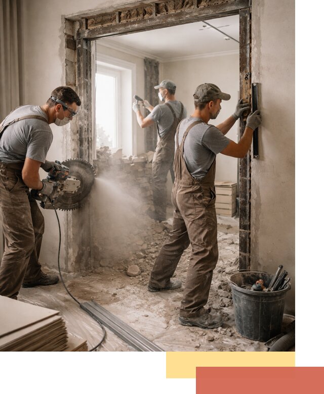 Расширение дверного проема под установку новой двери в грозном