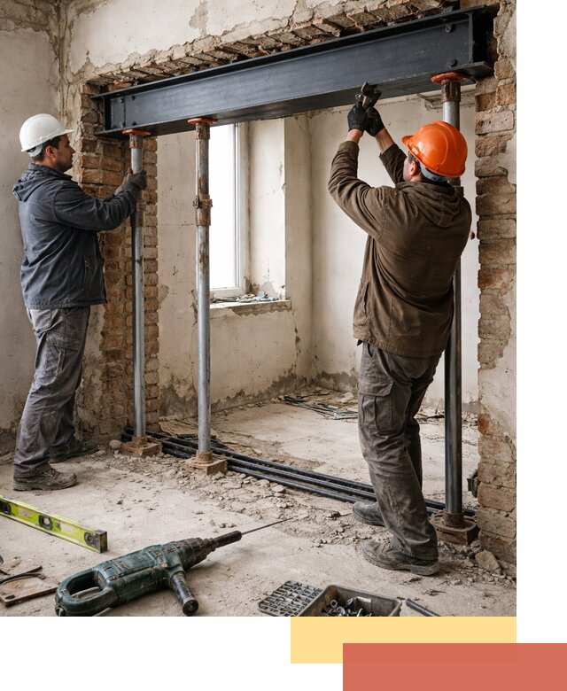 Усиление проема в стене в грозном для расширения и безопасности