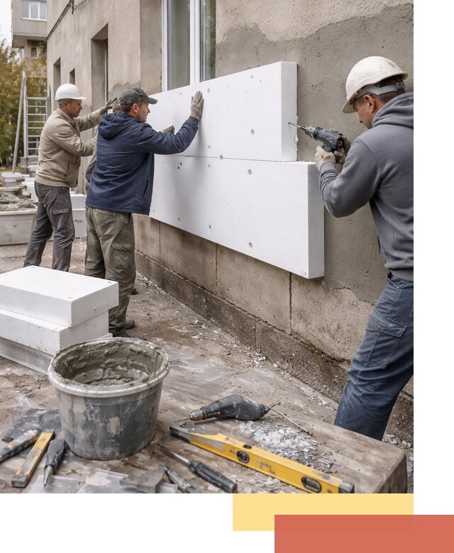 Утепление наружных стен пенопластом в грозном