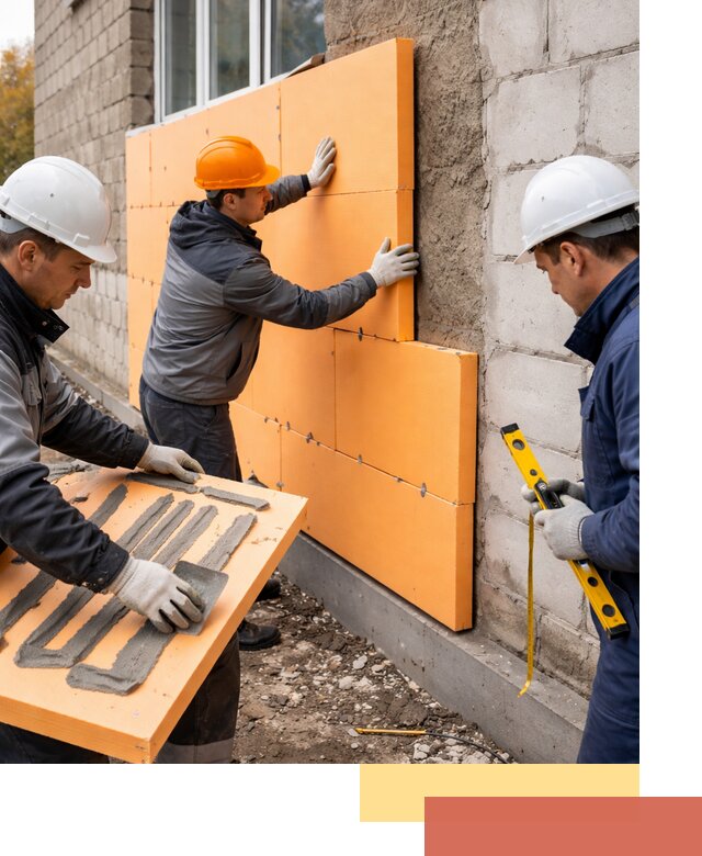 Утепление фасада пеноплексом под ключ в грозном