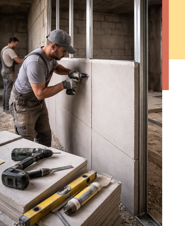 Кладка влагостойких перегородок ПГП в грозном от 1231 руб. под ключ | ОТДЕЛОЧНИК-Грз