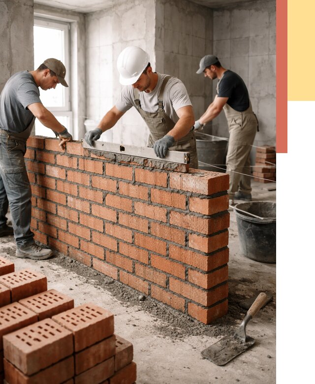 Кладка перегородок из кирпича в грозном от 3591 руб. за м² | ОТДЕЛОЧНИК-Грз