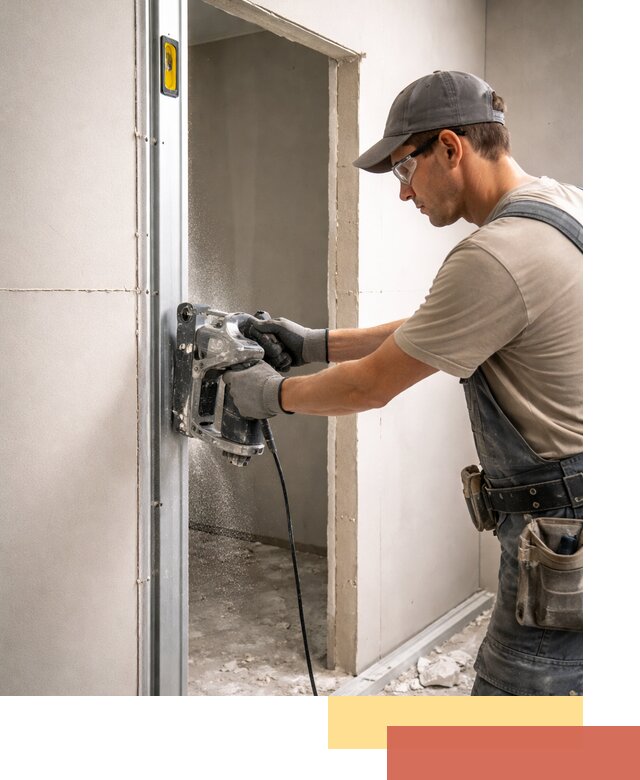 Устройство дверного проема в перегородке в грозном