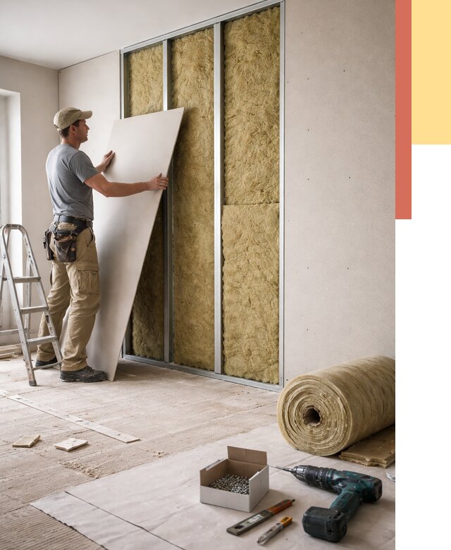 Перегородка из гипсокартона с шумоизоляцией в грозном от 3201 руб. | ОТДЕЛОЧНИК-Грз