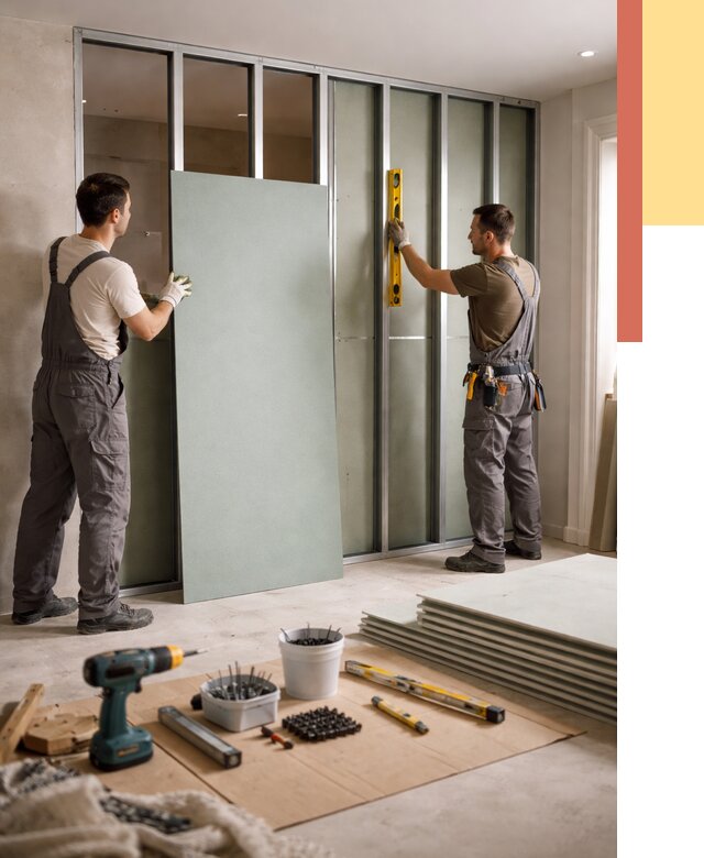 Перегородка из влагостойкого гипсокартона в грозном от 4925 руб. — монтаж под ключ | ОТДЕЛОЧНИК-Грз