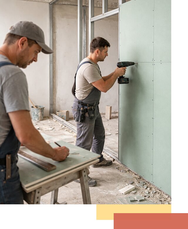 Перегородки из влагостойкого гипсокартона под ключ в грозном