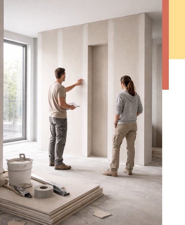 Зонирующая перегородка из гипсокартона в грозном от 2873 руб. под ключ | ОТДЕЛОЧНИК-Грз