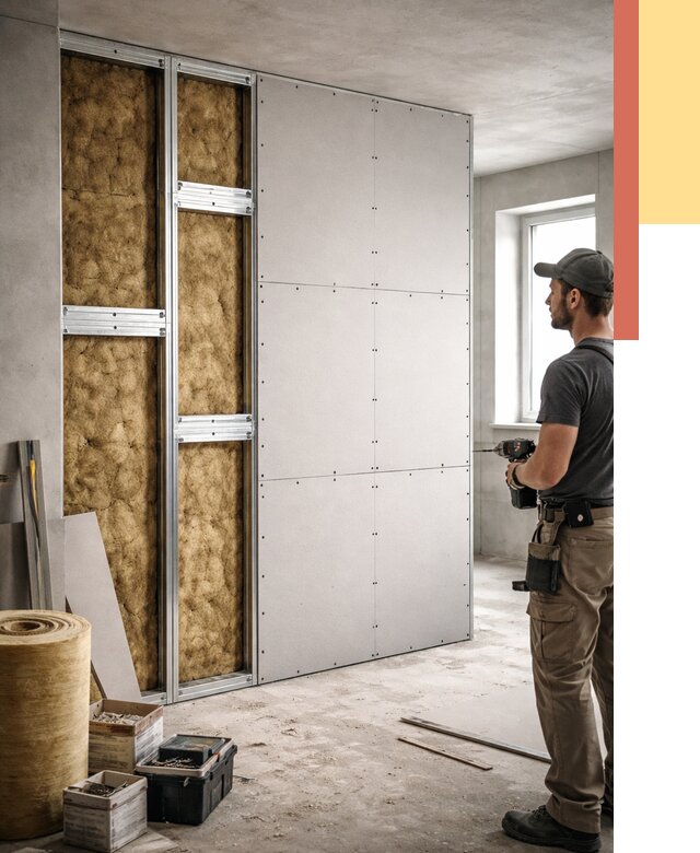 Усиленная перегородка под навеску в грозном от 13134 руб. — монтаж под ключ | ОТДЕЛОЧНИК-Грз