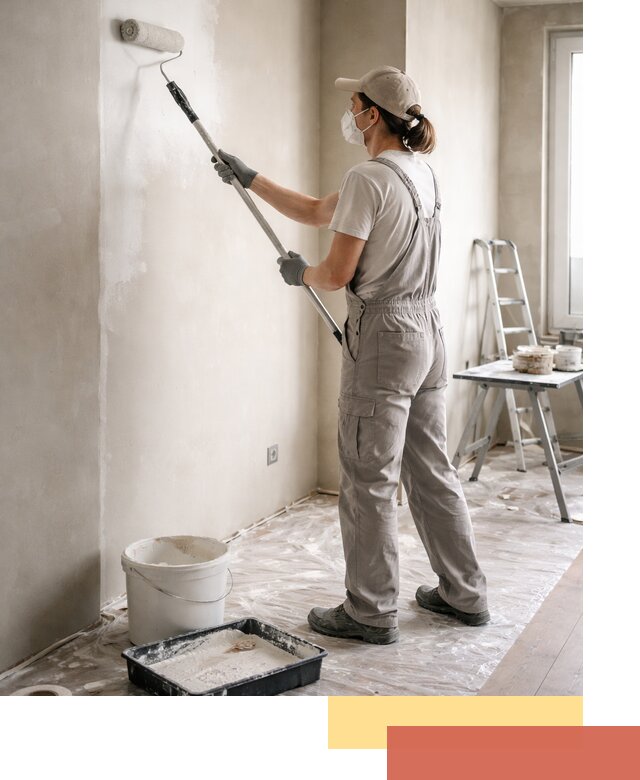 Покраска перегородок из гипсокартона в грозном качественно и недорого