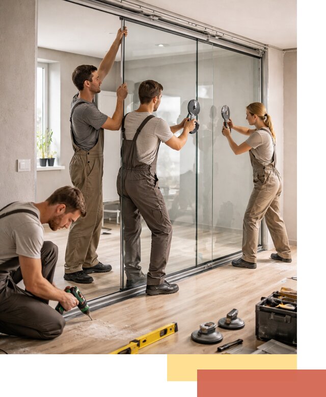 Изготовление стеклянных перегородок на заказ в грозном