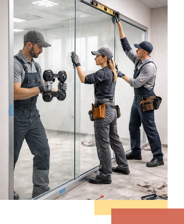 Профессиональный монтаж стеклянных перегородок в грозном