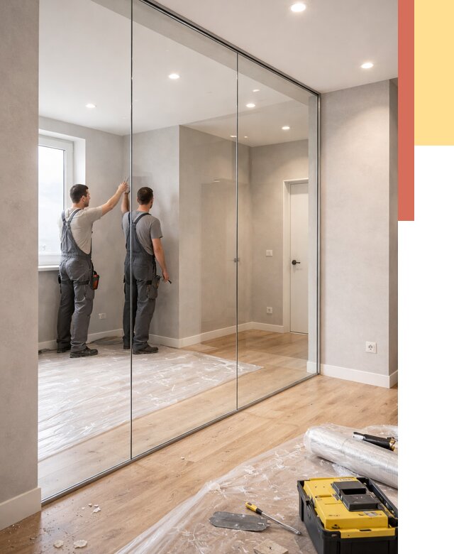 Безрамные стеклянные перегородки в грозном — монтаж от 9748 руб. | ОТДЕЛОЧНИК-Грз