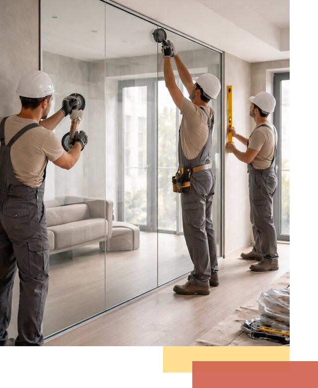 Перегородки из закаленного стекла в грозном для офисов и квартир