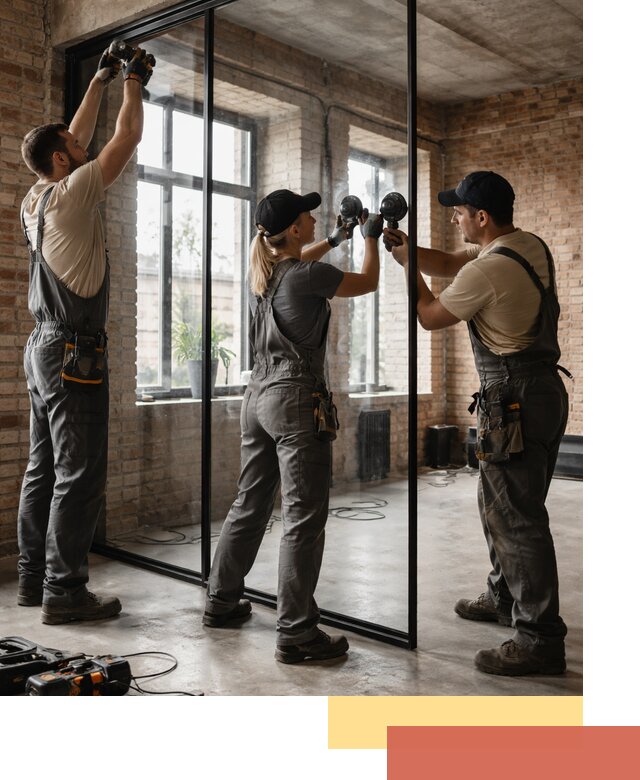 Стеклянные перегородки лофт — изготовление и монтаж в грозном