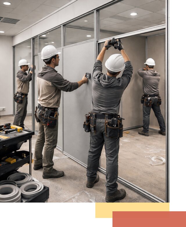 Мобильные офисные перегородки под ключ в грозном