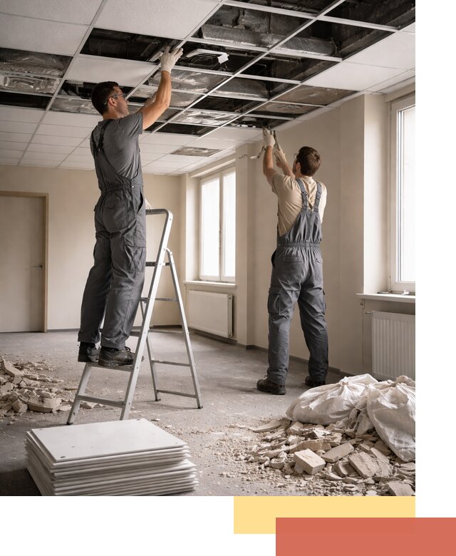 Демонтаж потолков Армстронг профессионально в грозном