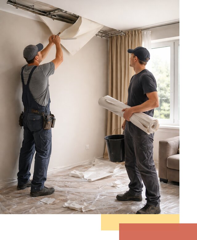 Демонтаж натяжного потолка в грозном быстро и аккуратно