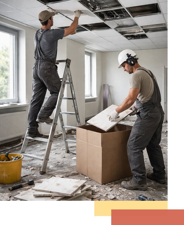 Демонтаж потолочной плитки в грозном быстро и аккуратно