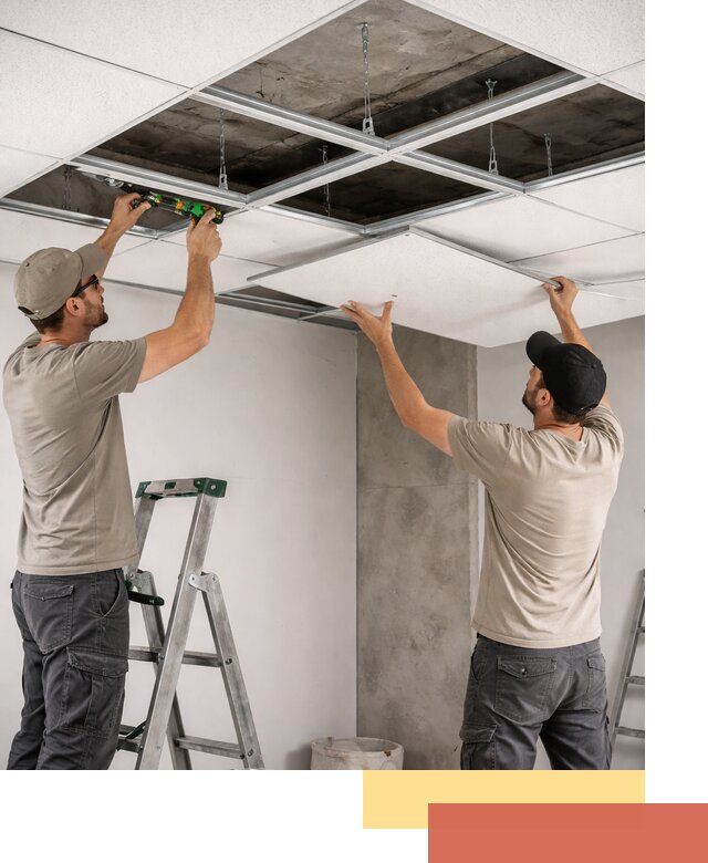 Монтаж потолка Армстронг под ключ в грозном