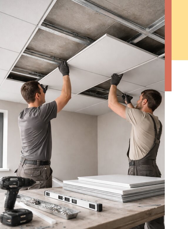 Монтаж кассетного потолка в грозном от 4617 руб/м2 — установка и сборка | ОТДЕЛОЧНИК-Грз